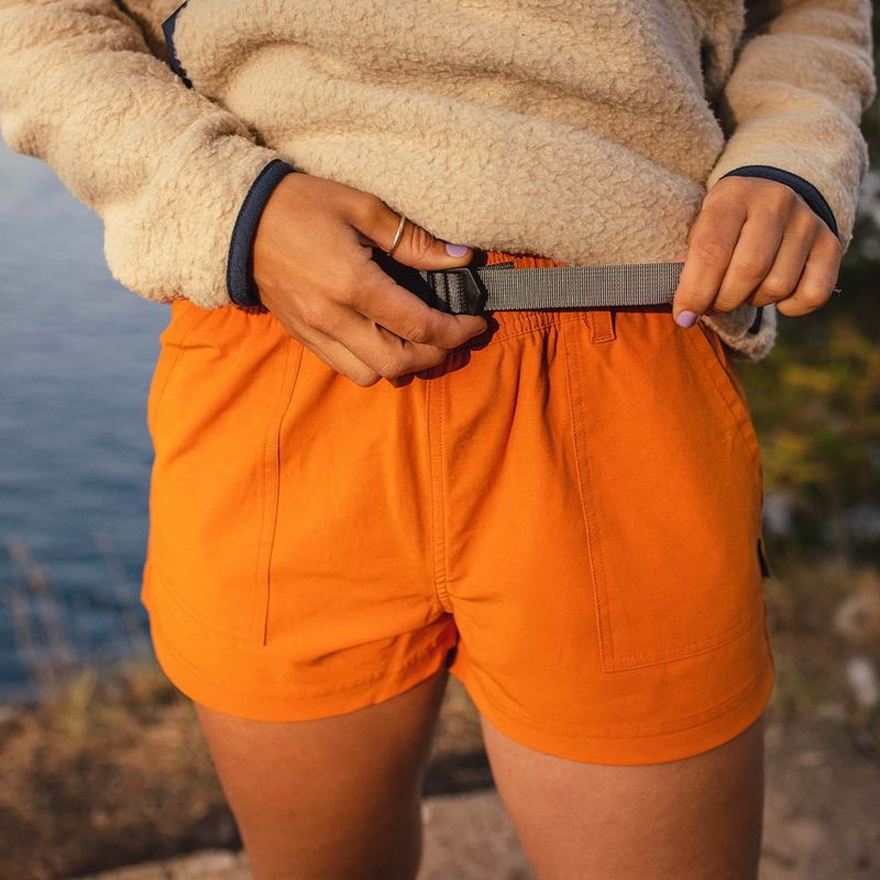 Women's Passenger Del Sur Hemp All Purpose Shorts Sunrise Orange | US-AHEXRK295