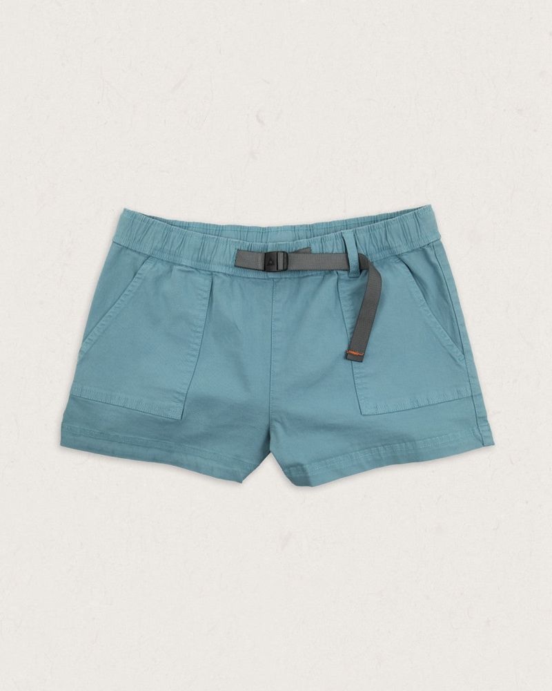 Women's Passenger Del Sur Organic Cotton Shorts Ocean Blue | US-YOILJS567