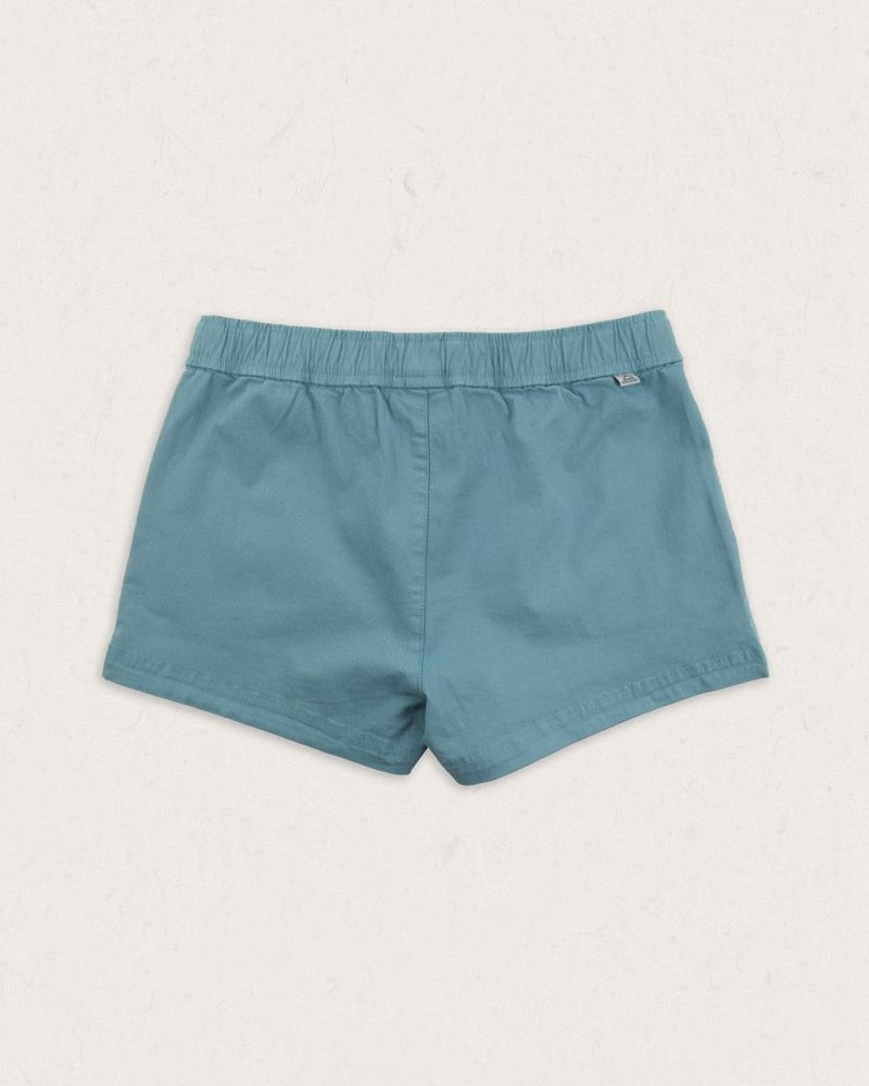 Women's Passenger Del Sur Organic Cotton Shorts Ocean Blue | US-YOILJS567