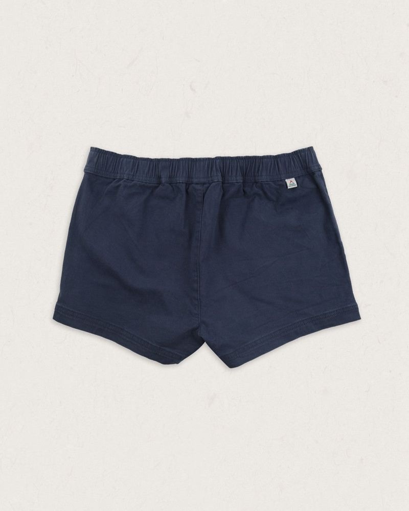 Women's Passenger Del Sur Organic Cotton Shorts Dark Denim | US-ORNZIH871