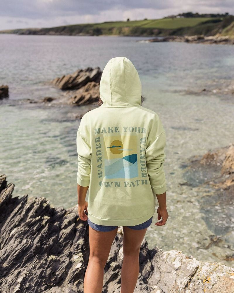 Women's Passenger Dreamer Recycled Cotton Hoodie Tender Greens | US-QUAYJN381