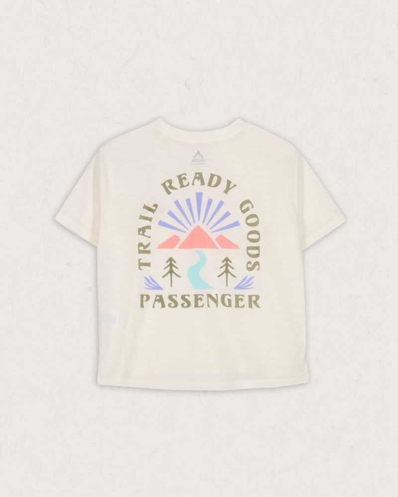 Women's Passenger Exhale Active Recycled T-Shirt Marshmallow | US-XQKNYG825