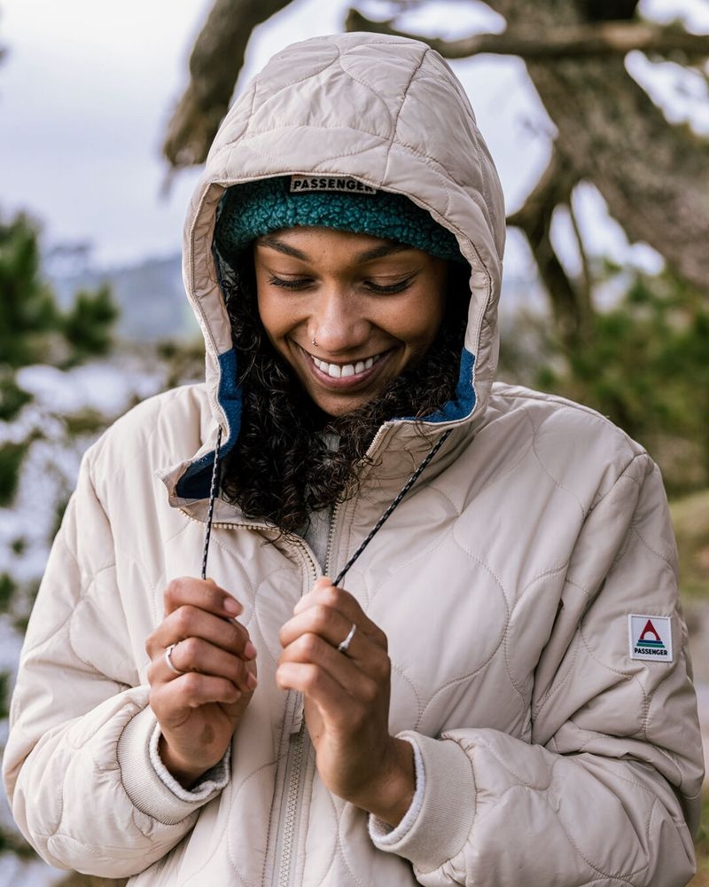 Women's Passenger Flora 2.0 Long Insulated Jacket White Pepper | US-CSZXHI137