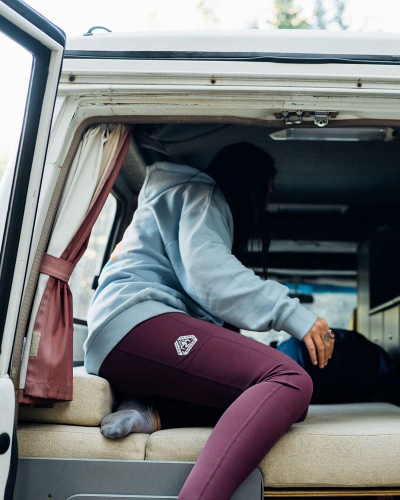 Women's Passenger Fresh Air Recycled Leggings Wine | US-SQMVTK429