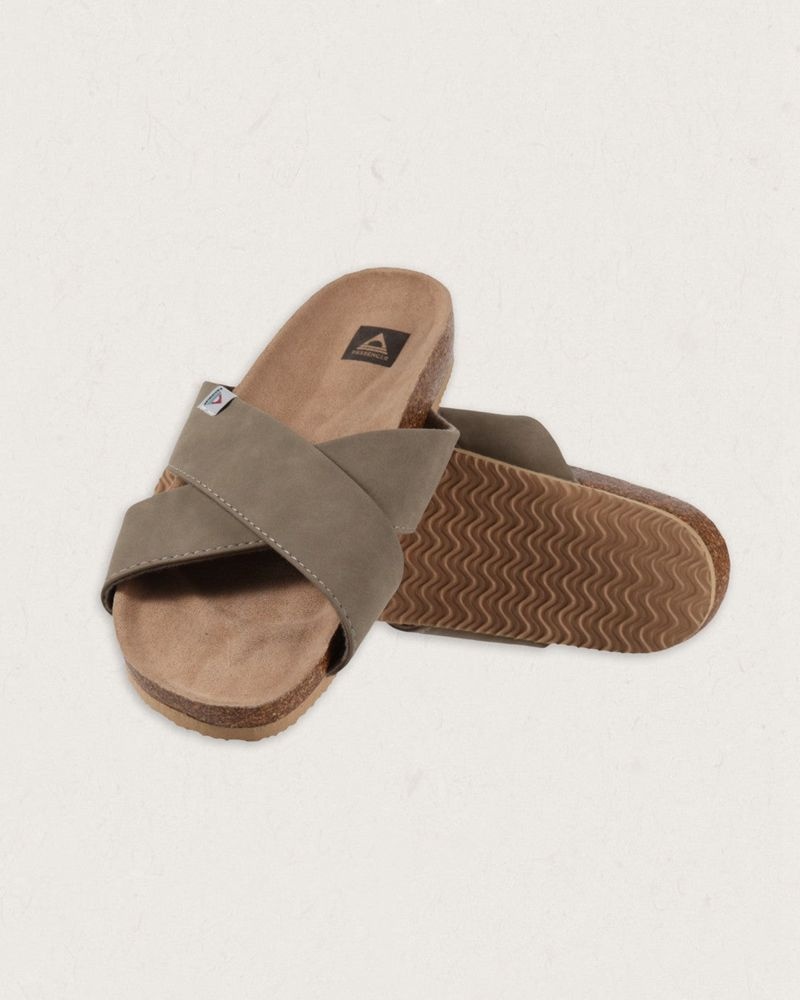 Women's Passenger Island Sandals Khaki | US-EMYXGU756