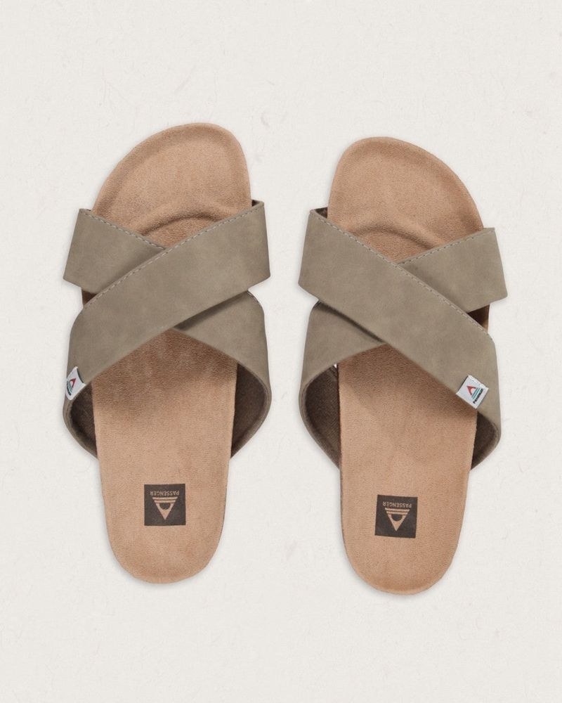 Women's Passenger Island Sandals Khaki | US-EMYXGU756