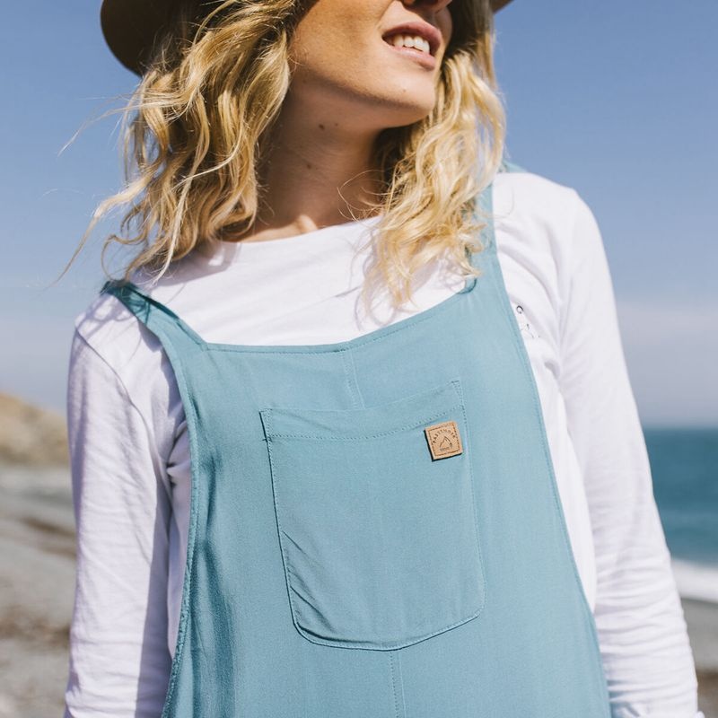 Women's Passenger Lazy Day Dungarees Ocean Blue | US-FEVTRK498