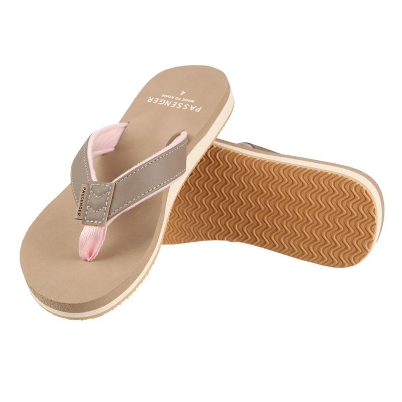 Women's Passenger Lima Flip Flops Taupe | US-HUDBLI763