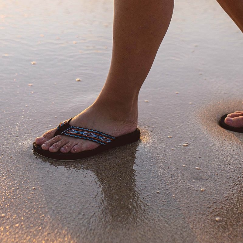 Women's Passenger Malibu Flip Flops Black | US-GKJTZA478