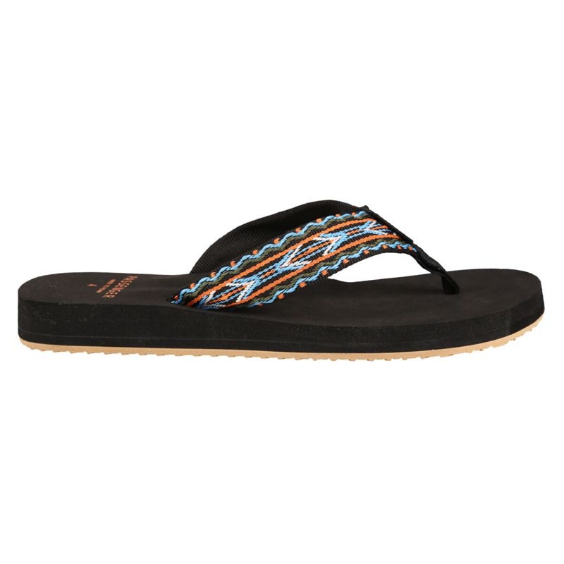 Women's Passenger Malibu Flip Flops Black | US-GKJTZA478