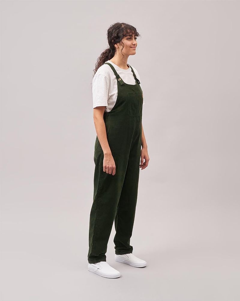 Women's Passenger Meadows Cord Dungarees green | US-SVGWPR193