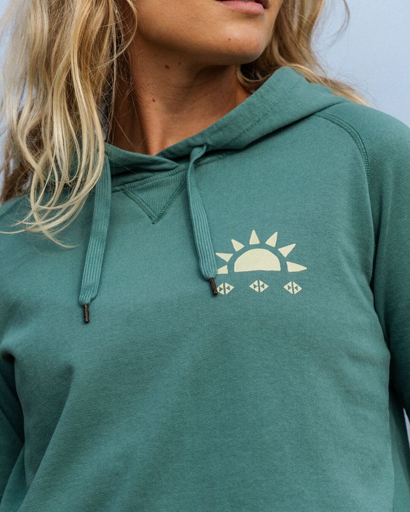 Women's Passenger Mindful Recycled Cotton Hoodie Deep Sea | US-UFTPSO605