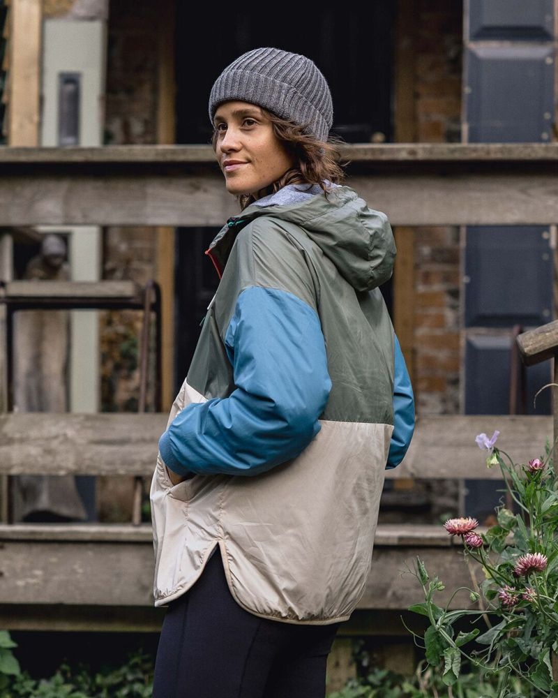 Women's Passenger Moonlight Insulated Smock Hoodie Dusty Olive | US-XYLBEI450