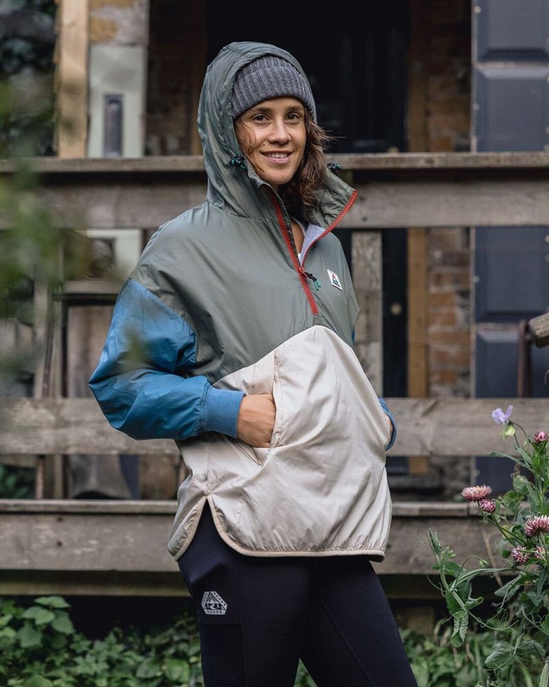 Women's Passenger Moonlight Insulated Smock Hoodie Dusty Olive | US-XYLBEI450