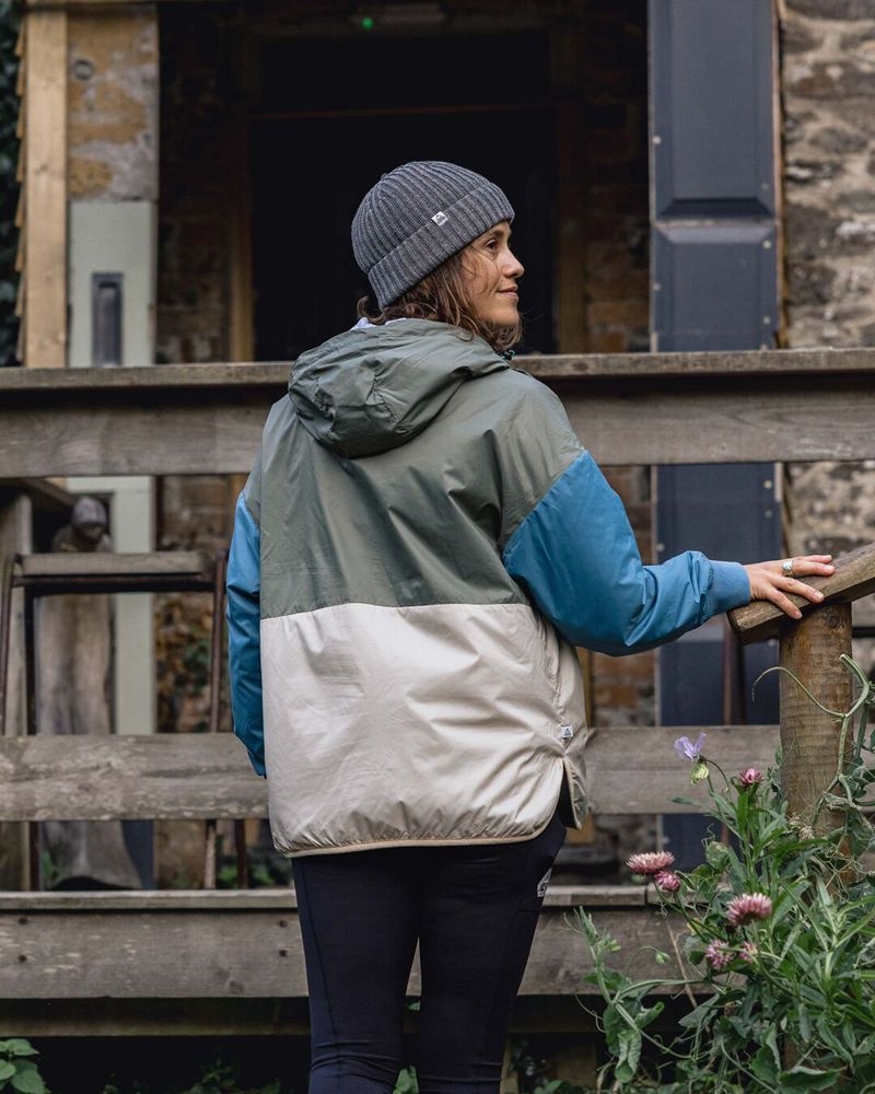 Women's Passenger Moonlight Insulated Smock Hoodie Dusty Olive | US-XYLBEI450