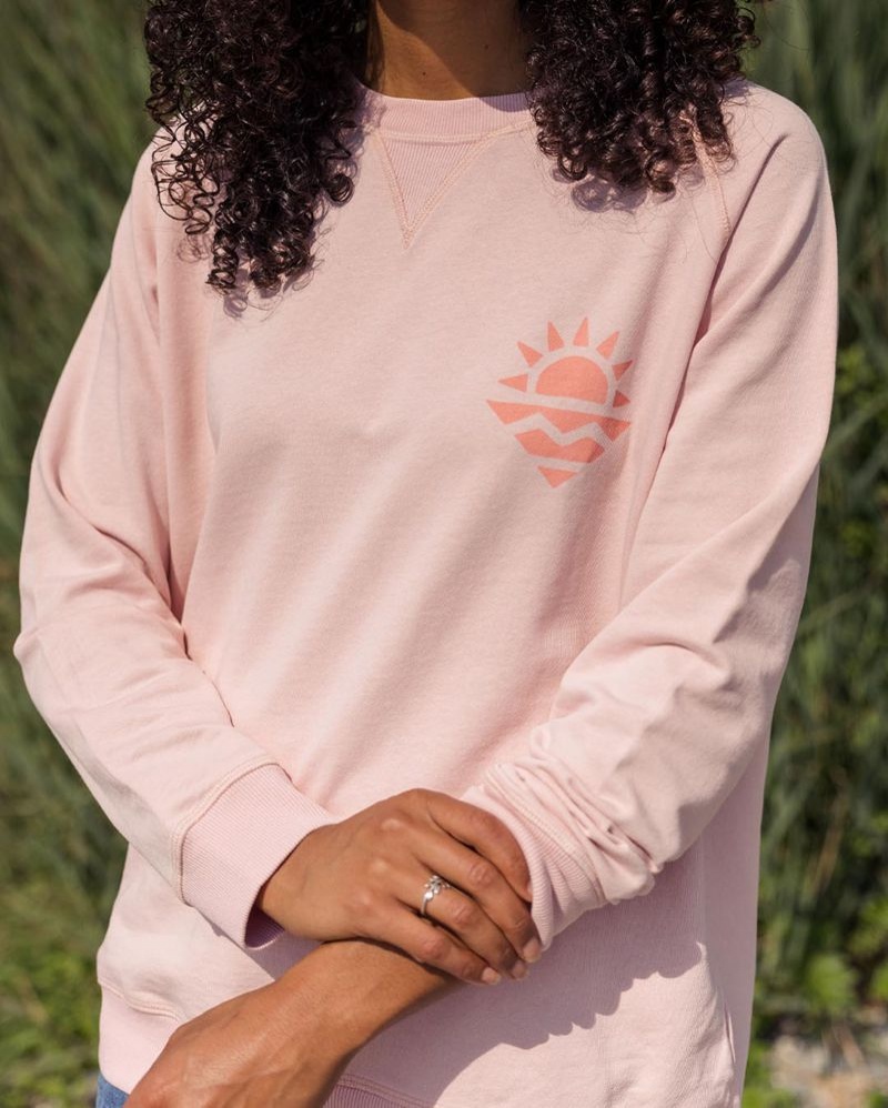 Women's Passenger Mystic Recycled Cotton Sweatshirt Peach Whip | US-EHZBAG649