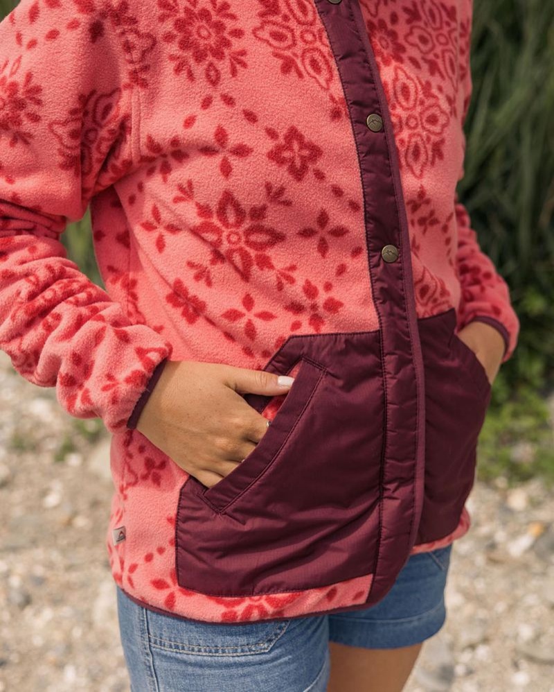 Women's Passenger Navegado Recycled Polar Fleece coral | US-JNWXDU402