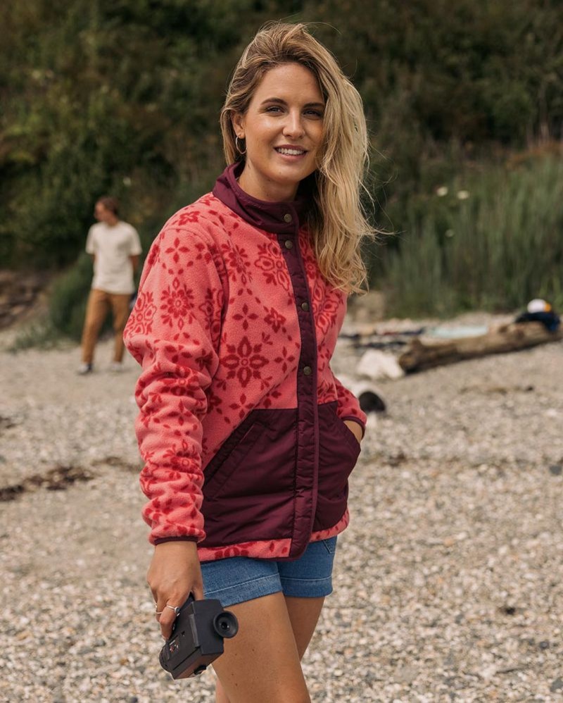 Women's Passenger Navegado Recycled Polar Fleece coral | US-JNWXDU402