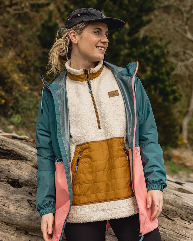 Women's Passenger Nimbin Recycled Full Zip Water Resistant Jacket Mediterranean | US-EFZTGQ329