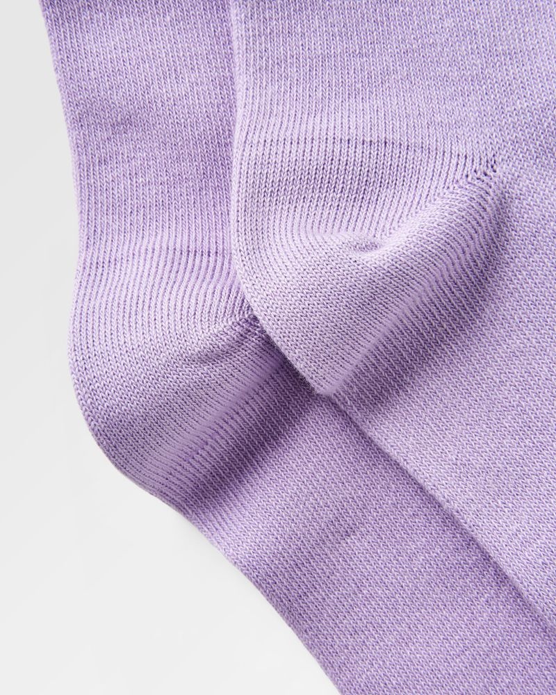 Women's Passenger Organic Crew Socks Dusty Lilac | US-NMHODA673