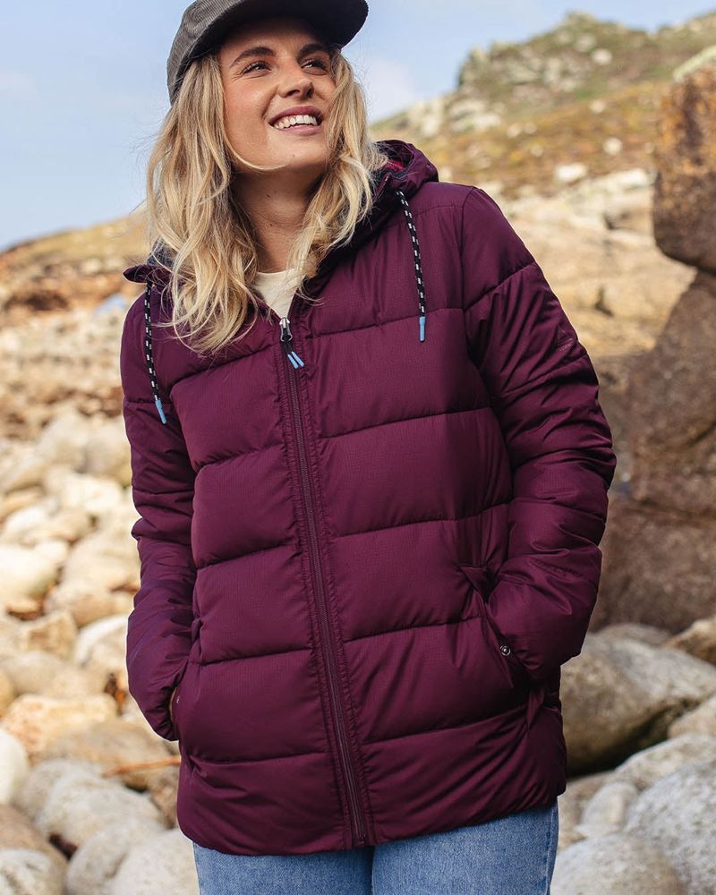 Women's Passenger Parks Recycled Insulated Jacket Windsor Wine | US-WYQKIB475