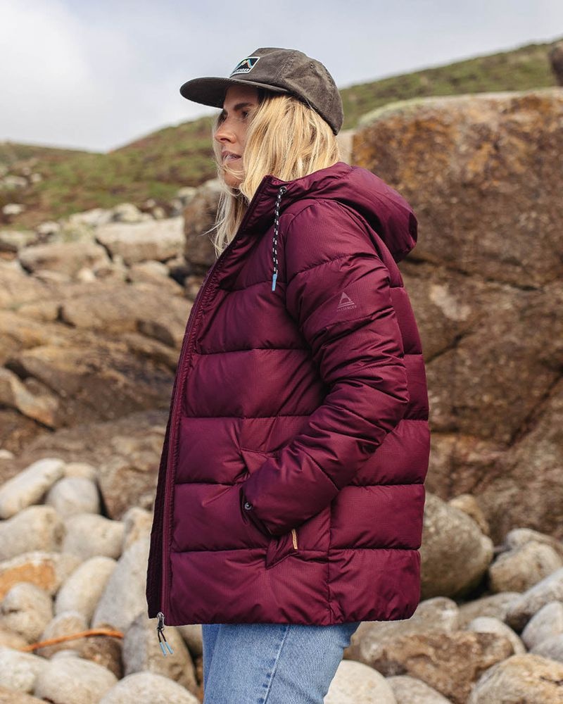 Women's Passenger Parks Recycled Insulated Jacket Windsor Wine | US-WYQKIB475