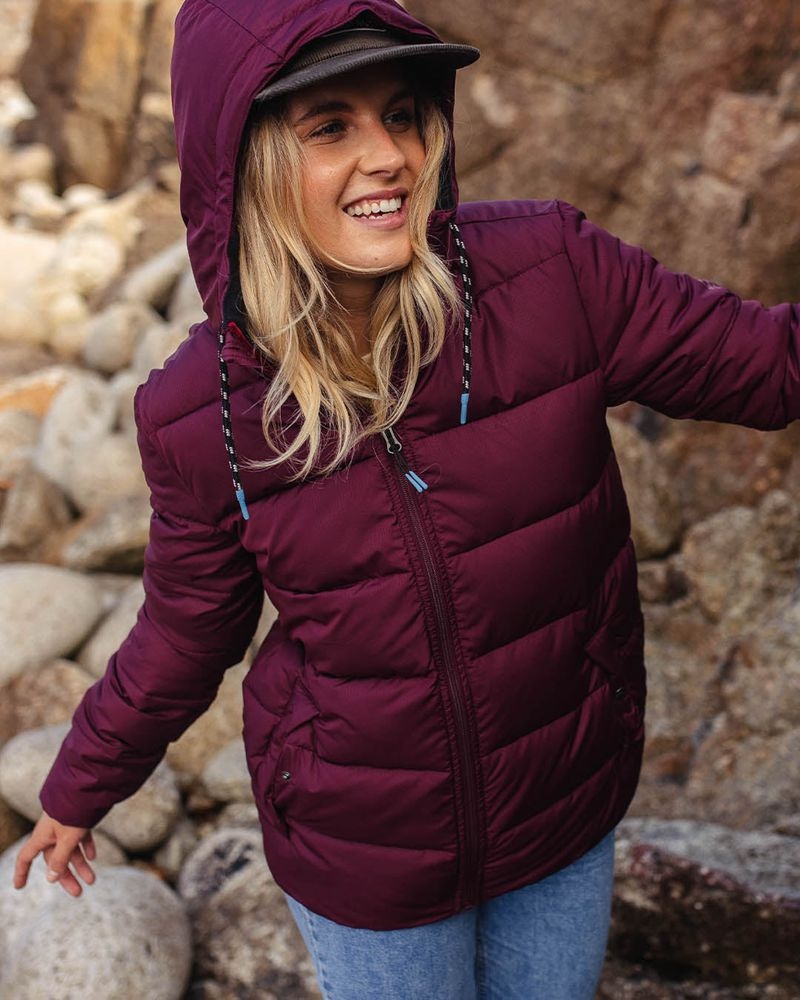 Women's Passenger Parks Recycled Insulated Jacket Windsor Wine | US-WYQKIB475