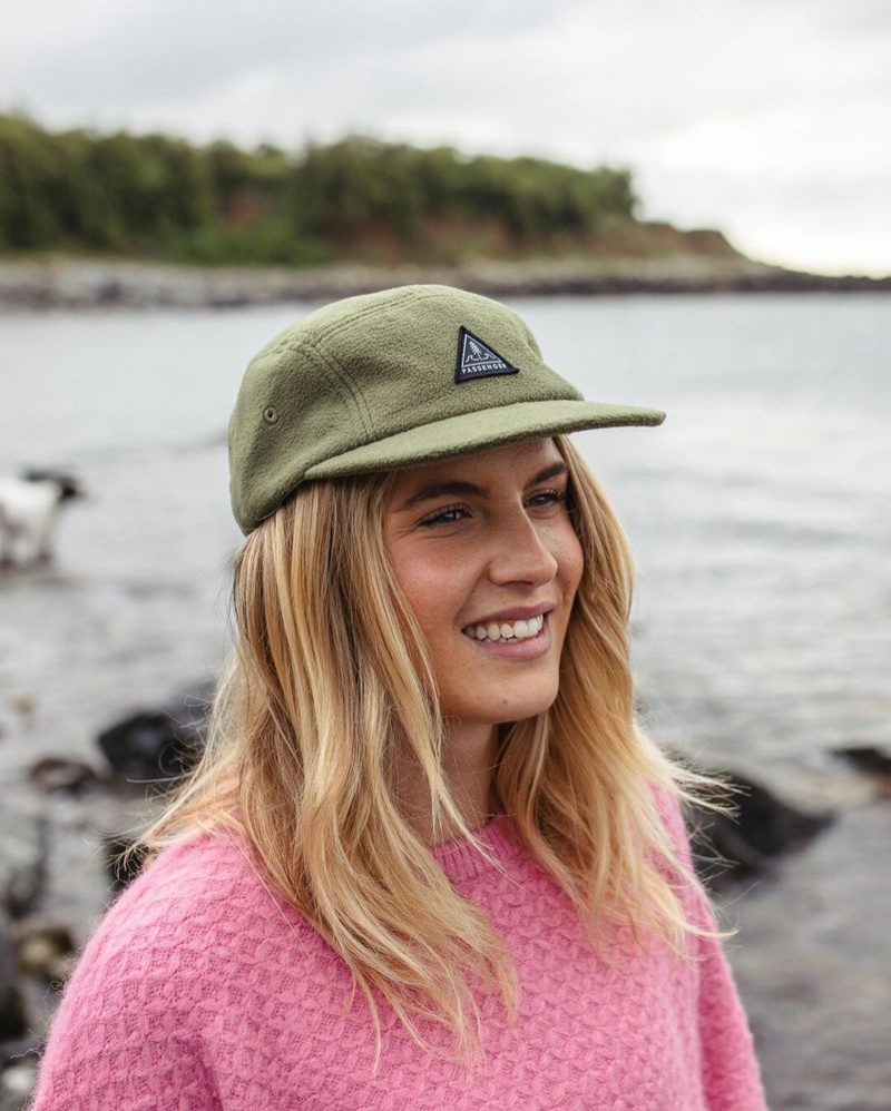 Women's Passenger Pine Recycled Polar Fleece Cap Khaki | US-ZQBXUD437