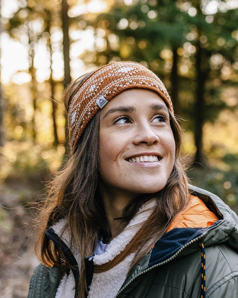 Women's Passenger Roamer Headband Orange Brown | US-IFBUCV136