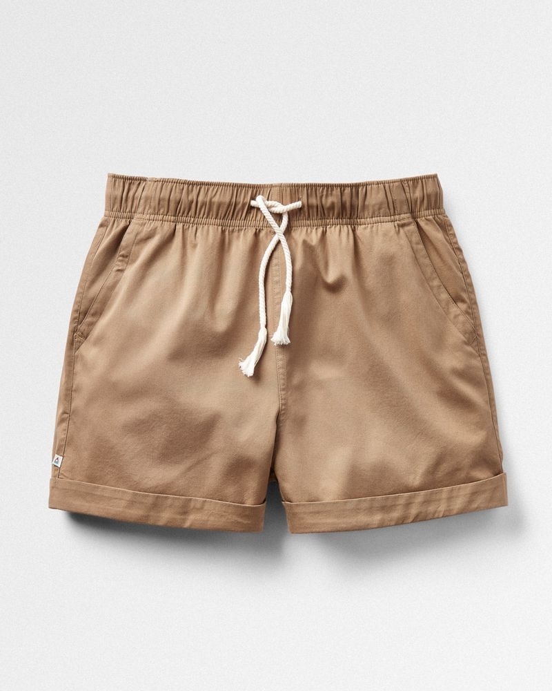 Women's Passenger Santosa Twill Shorts Khaki | US-DTECUH278