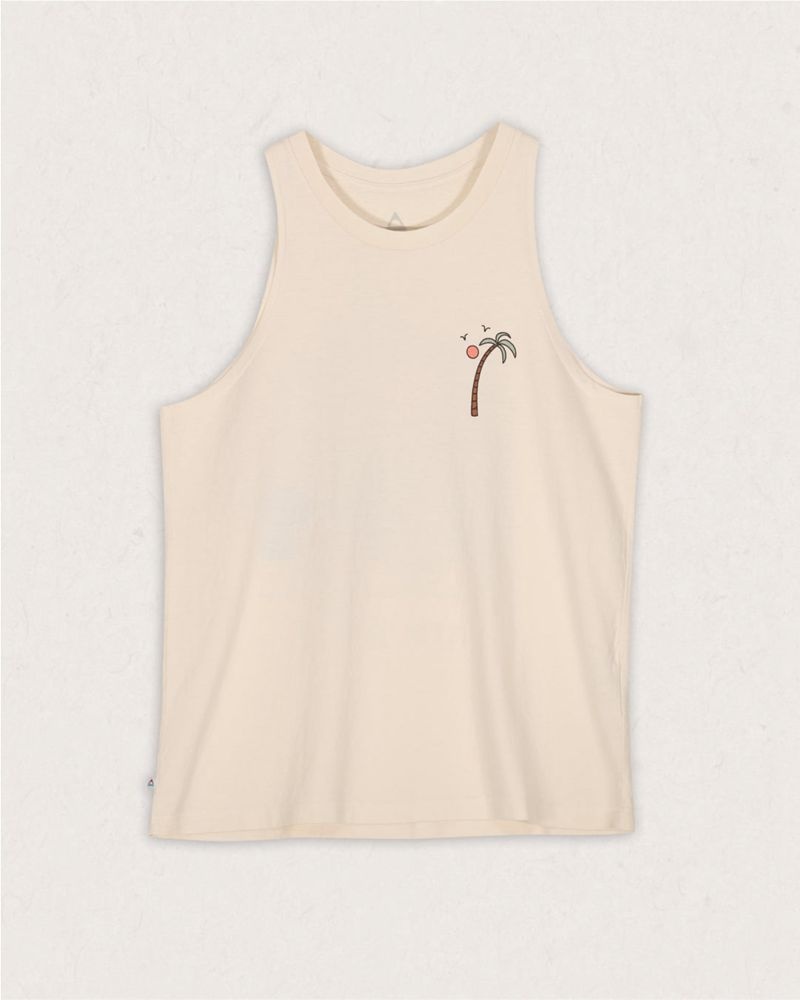 Women's Passenger Sundaze Recycled Cotton Tank Top Beige | US-BMQCSX758