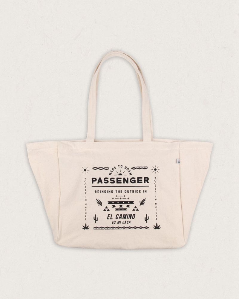 Women's Passenger Sunrise Organic Tote Bags Off White El Camino | US-PKJRHM972