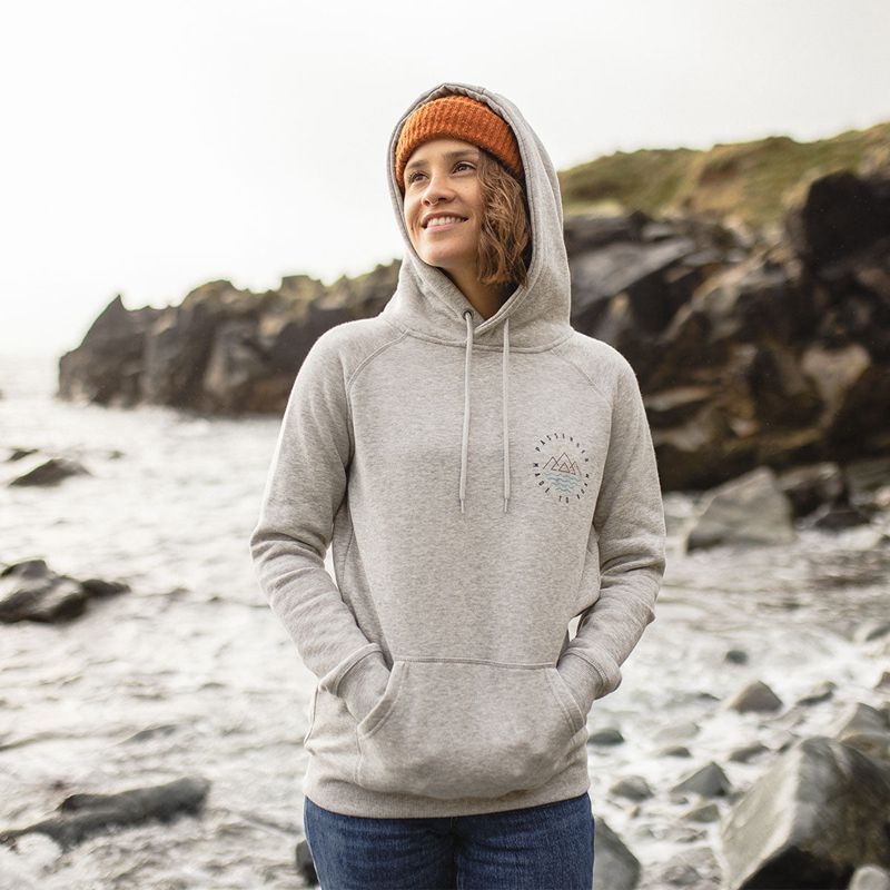 Women\'s Passenger Ubud Recycled Hoodie Grey Marl | US-YRINQX098