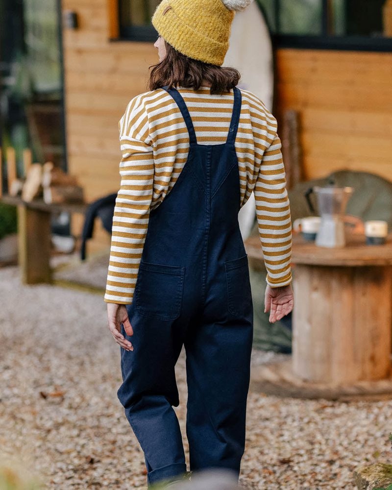 Women's Passenger Verglass Dungarees Deep Navy | US-MZEXTJ920