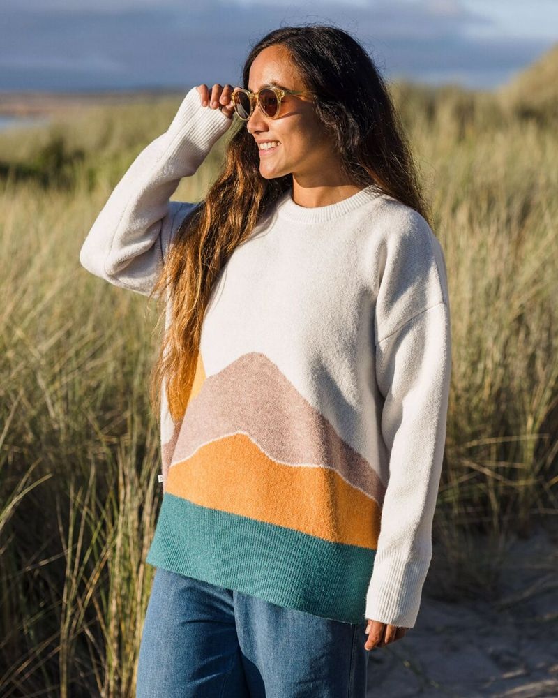 Women's Passenger Vista Recycled Knitted Jumper Off White | US-WOXZTH450