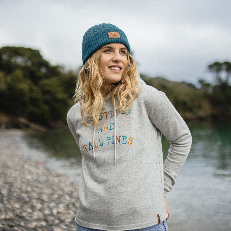 Women's Passenger Voyage Recycled Hoodie Grey Marl | US-TJZGKM934