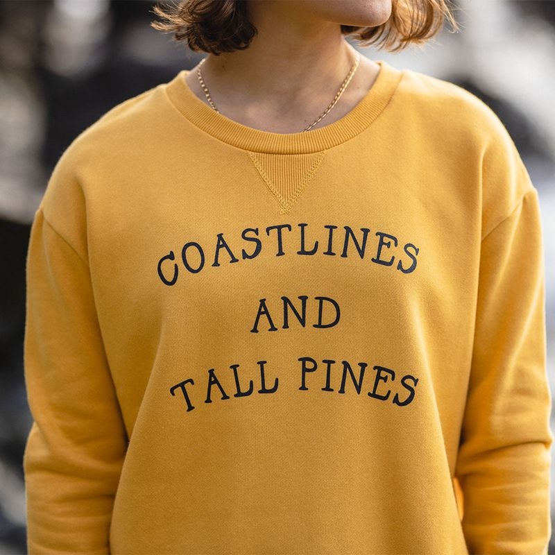 Women's Passenger Voyage Recycled Sweatshirt Mustard Yellow | US-APWZXT536