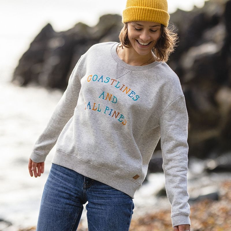 Women's Passenger Voyage Recycled Sweatshirt Grey Marl | US-QSJPNH361