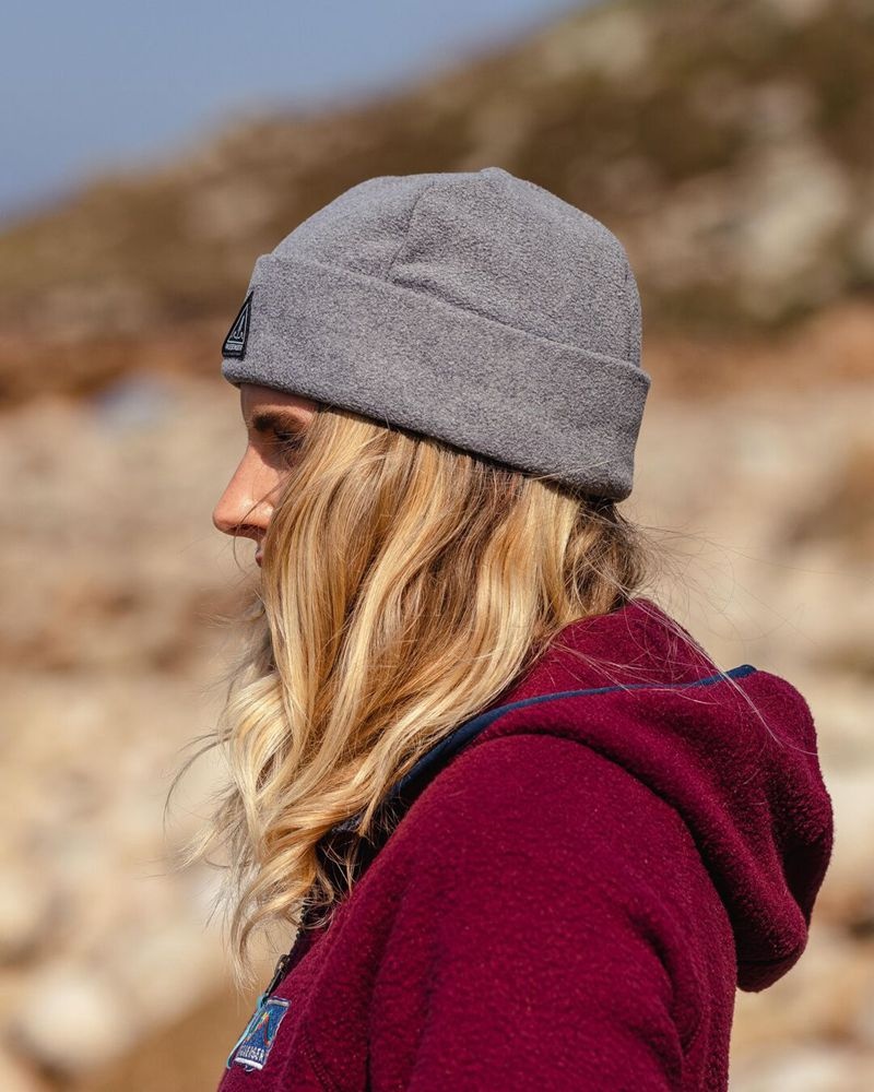 Women's Passenger Wanderer Recycled Polar Beanie Grey Marl | US-AEXRPF639