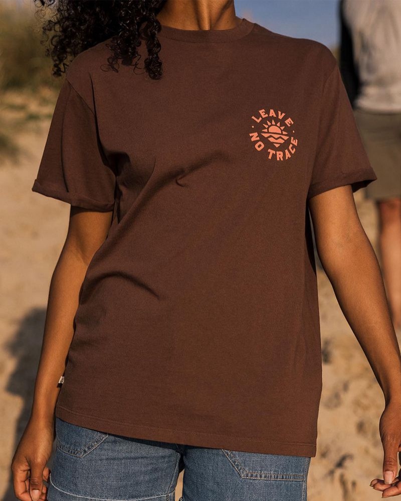 Women's Passenger Wildly Recycled Cotton T-Shirt Chestnut | US-WSUGQL572